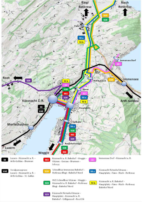 Buslinien 2021 Küssnacht